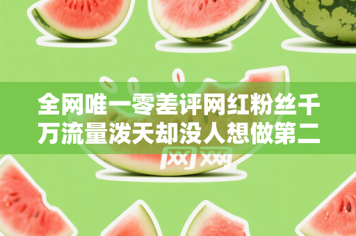 全网唯一零差评网红粉丝千万流量泼天却没人想做第二个他